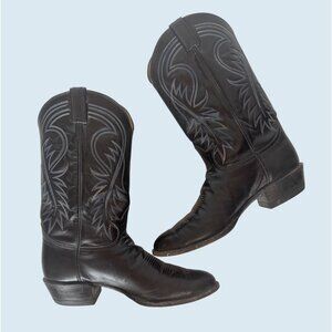 TONY LAMA Black & Blue Cowboy Western Boots Size 12 D